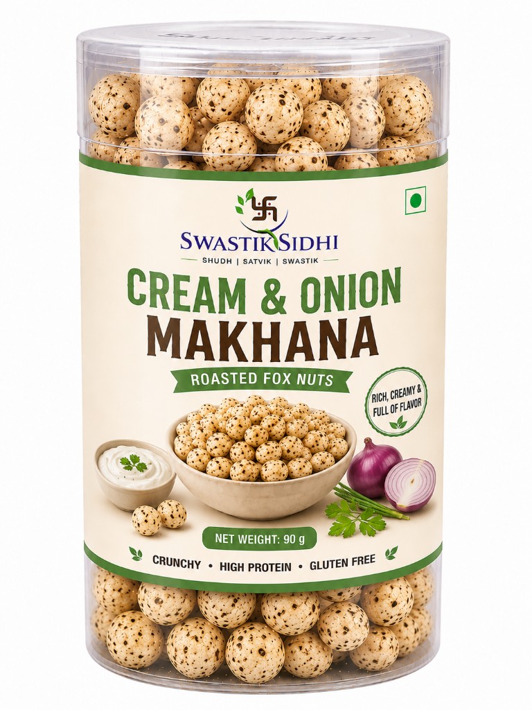 Swastik Sidhi Cream & Onion Makhana 90g — Roasted Fox Nuts